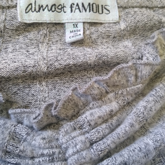 NWT Grey Woven Ruched Dress Size 1X - Picture 6 of 8